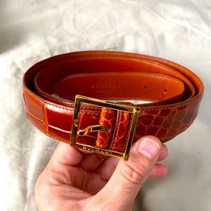 Bvlgari Crocodile Croc Belt